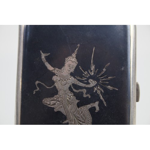 377 - SIAM Silver cigarette case