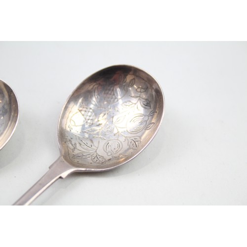 381 - 2 x .925 sterling georgian caddy spoons