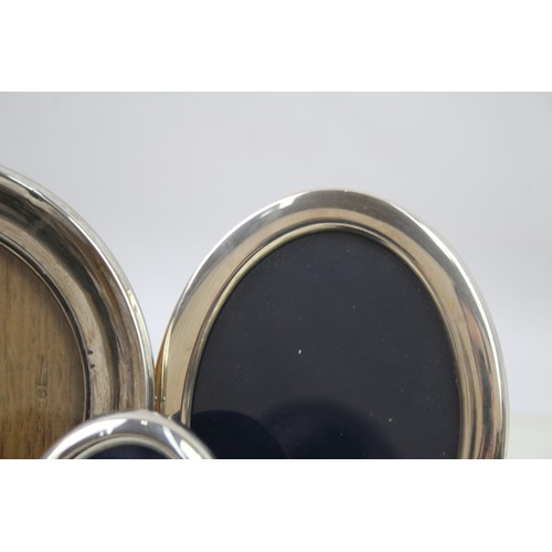 384 - 3 x .925 sterling photograph frames