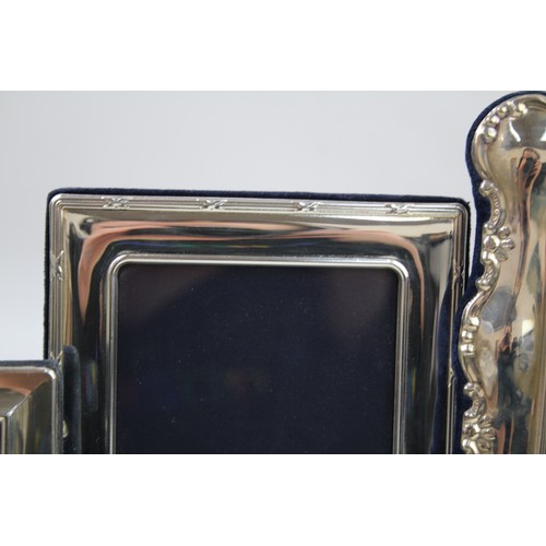 385 - 3 x .925 sterling photograph frames