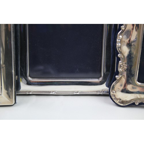 385 - 3 x .925 sterling photograph frames