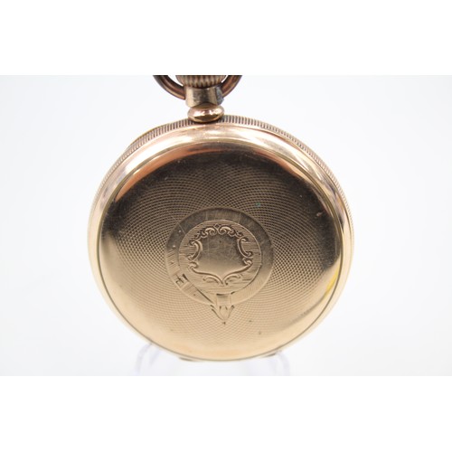 521 - WALTHAM Gents Vintage Rolled Gold Open Face Pocket Watch Hand-wind Working