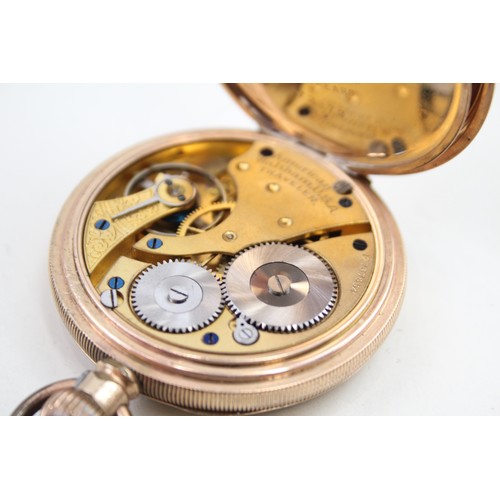 521 - WALTHAM Gents Vintage Rolled Gold Open Face Pocket Watch Hand-wind Working