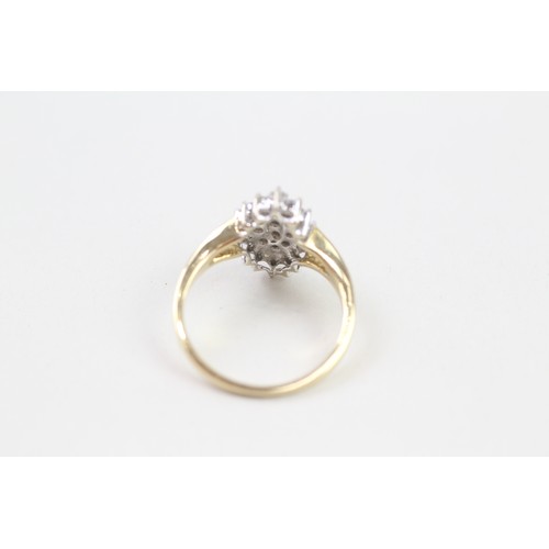 186 - 18ct gold diamond dress ring (4.3g)