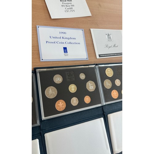 389 - Selection of 5 cased coin sets