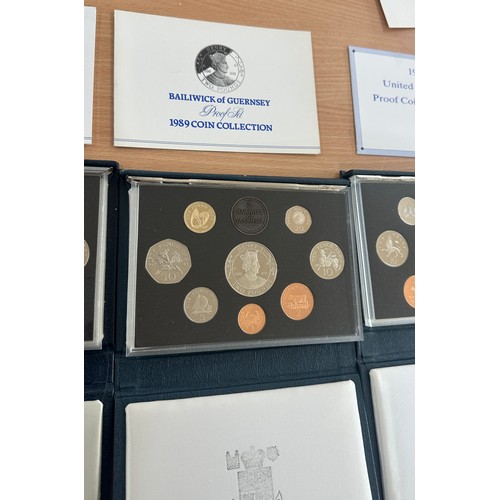 389 - Selection of 5 cased coin sets