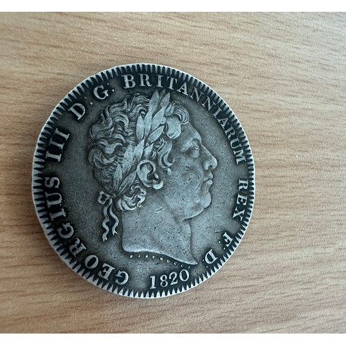 393A - Georgian 1820 silver crown