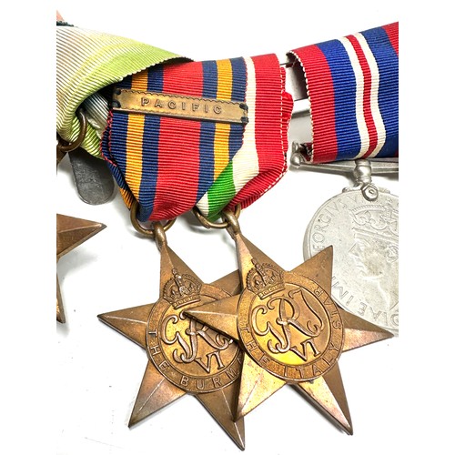 599 - WW2 ER.II Mounted Navy Long Service Medal Group inc. Atlantic Burma Italy Stars