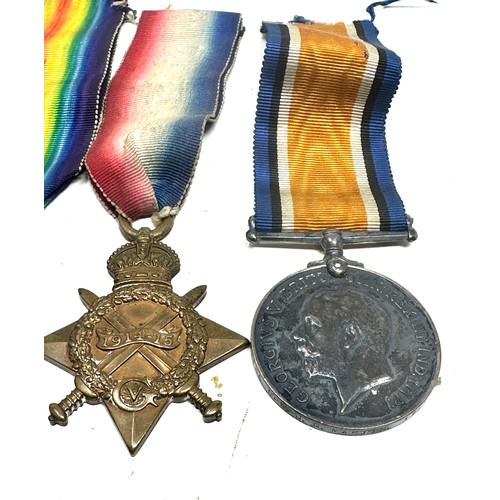 592 - WW1 1914-15 Star Trio & Original Ribbons inc. Named 3165 Pte J.G. Martin 17th london reg