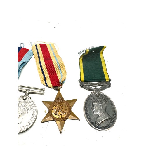 593 - WW2 GVI Territorial Medals inc. Africa Star Etc. Duke Of Wellington reg