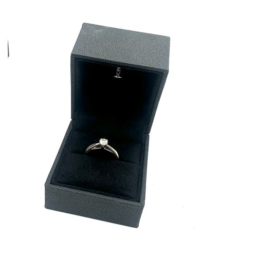 415 - Tolkoswky diamond ring with COA - UK ring size I