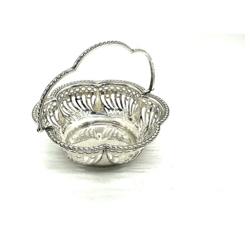 580 - Antique 1921 bon bon dish measurements with handle up 3.5 inches high by 3.5 diameter