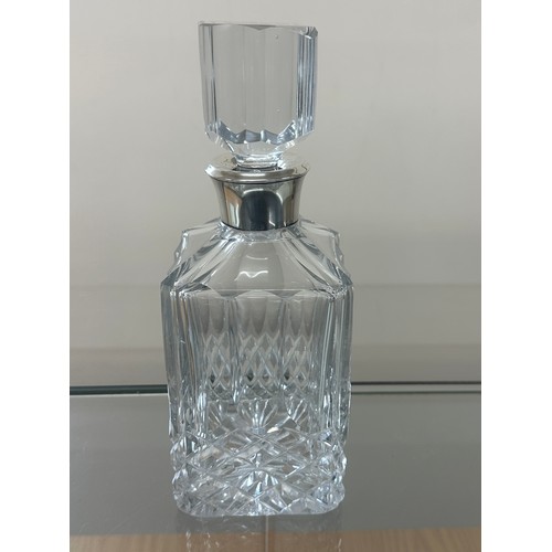 599 - Silver topped decanter