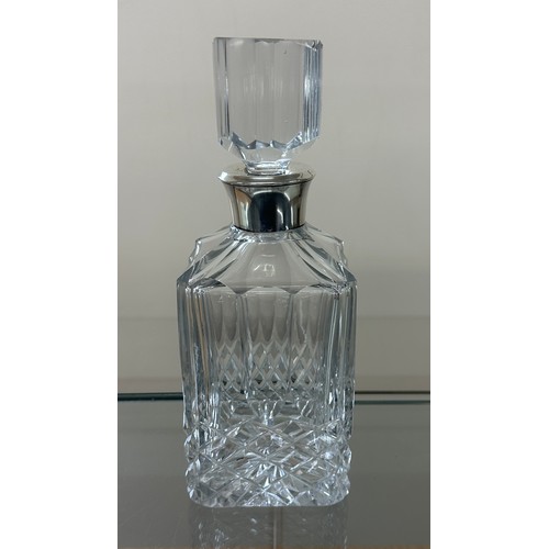 599 - Silver topped decanter