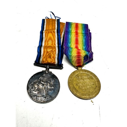 583 - WW1 Medal Pair & Original Ribbons inc. Named SE 26621 C. Burmby a.v,c