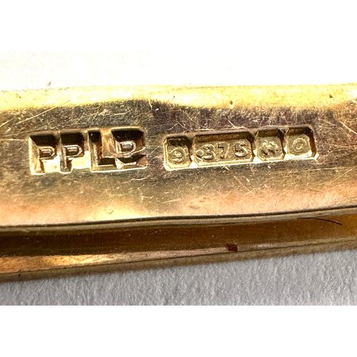 148 - 9ct gold tie clip weight 5.2g