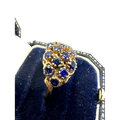 335 - 9ct gold blue tanzanite ring weight 5g