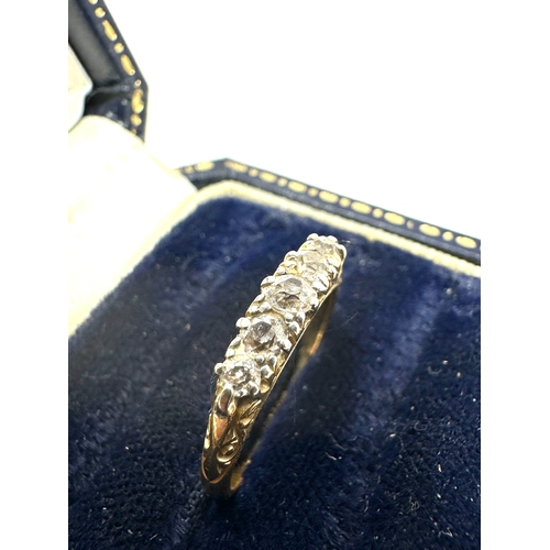 143 - Antique 18ct gold diamond ring weight 2.2g