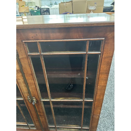 361 - Georgian 2 Door glazed bookcase measures 36 inches length 12 inches depth 39 inches tall