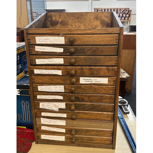 289 - Vintage 12 drawer multi drawer measures approximately 23 inches tall