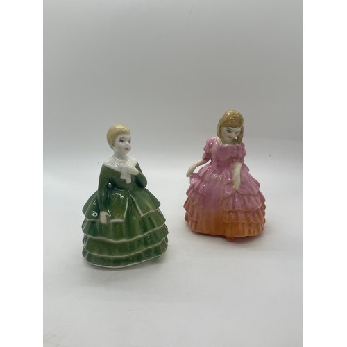 312 - 2 Royal Doulton miniature figures includes Belle and Rose 5.5 inches tall