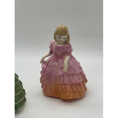 312 - 2 Royal Doulton miniature figures includes Belle and Rose 5.5 inches tall