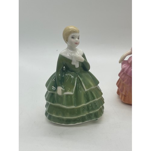 312 - 2 Royal Doulton miniature figures includes Belle and Rose 5.5 inches tall