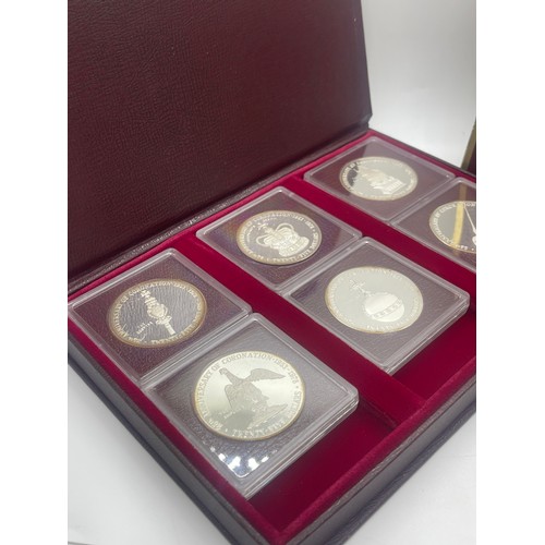 459 - The Cayman Island 1978 Coronation regalia silver collection coin set