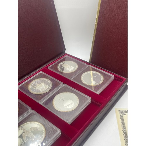 459 - The Cayman Island 1978 Coronation regalia silver collection coin set