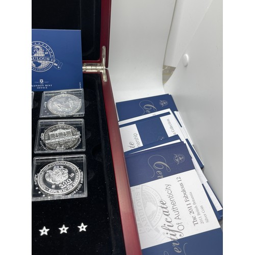 462 - Limited edition World Wide coin set Fabulous 12 Silver collection, all with COAs