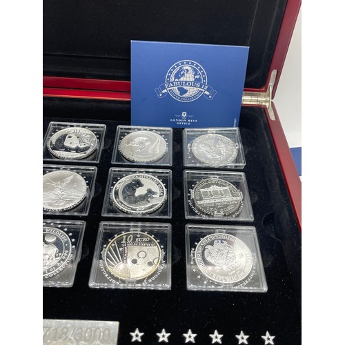 462 - Limited edition World Wide coin set Fabulous 12 Silver collection, all with COAs