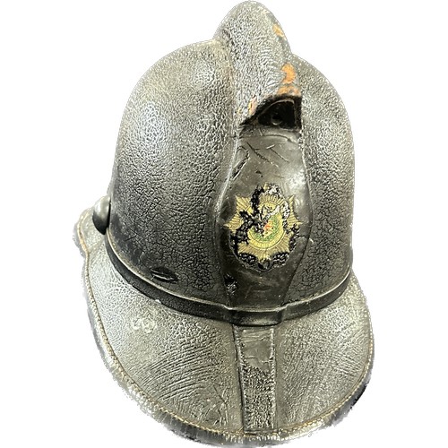 141 - Vintage J&S Hendry Limited Glasgow fire helmet