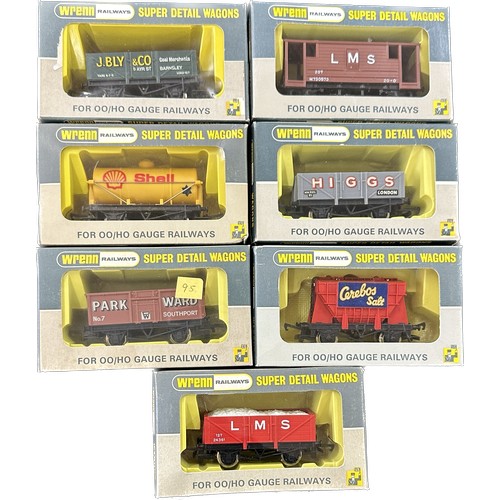 584 - Selection of 7 Boxed Wrenn railways super detail wagons to include W5000, W5040, W5026, W4311P, WP46... 