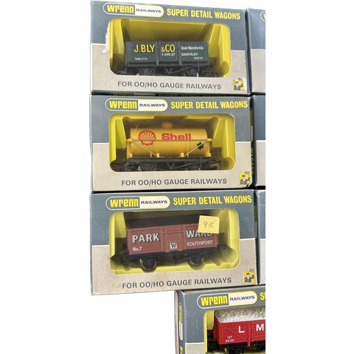 584 - Selection of 7 Boxed Wrenn railways super detail wagons to include W5000, W5040, W5026, W4311P, WP46... 