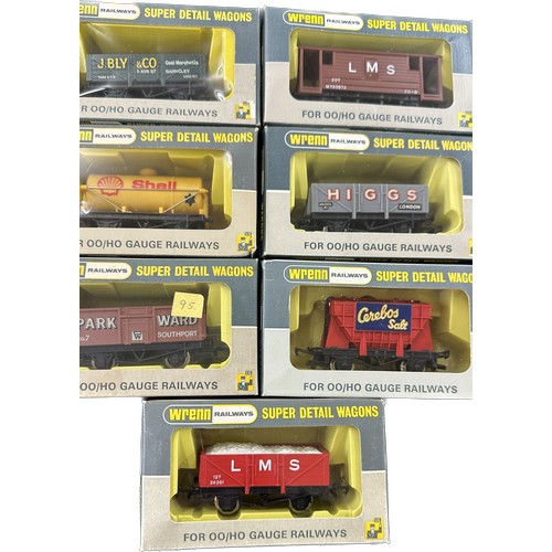 584 - Selection of 7 Boxed Wrenn railways super detail wagons to include W5000, W5040, W5026, W4311P, WP46... 