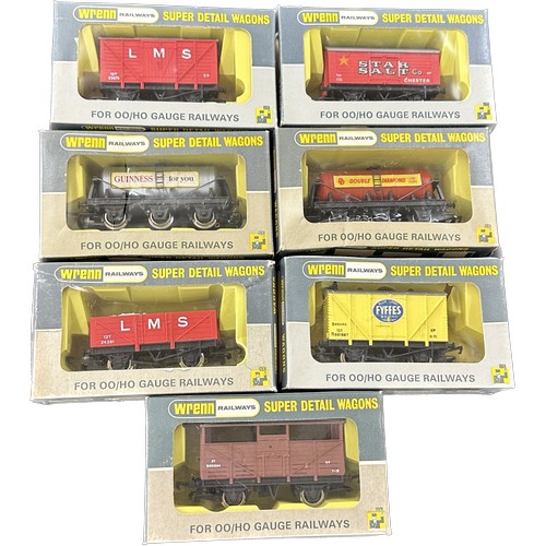 588 - Selection of 7 Boxed Wrenn railways super detail wagons to include W5022, W5003, W4630, W5044, W5032... 