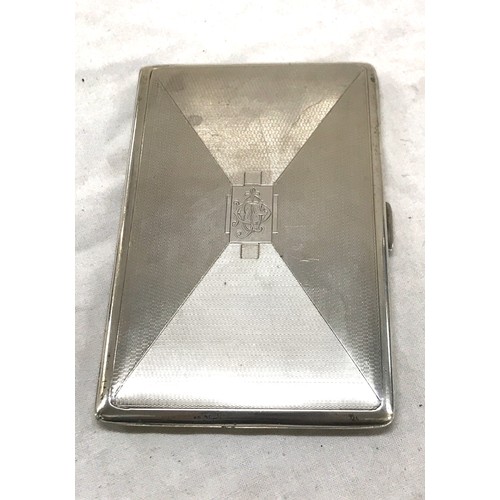 475 - Turner and simpson Birmingham art deco heavy cigarette case 205grams