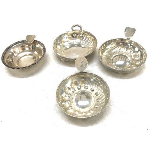 474 - 4 Silver plated quash dishes