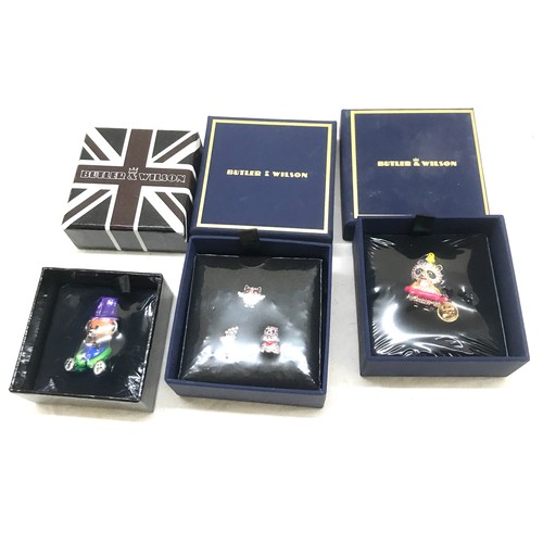 543 - Three Brand new in Box Butler and Wilson Brooches includes Panda, teddy bear etc