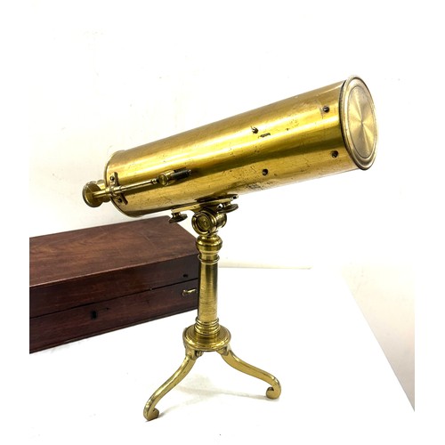 138 - Boxed brass John Watson magnify telescope