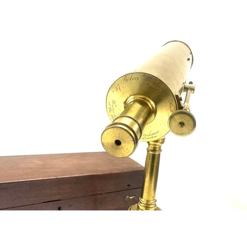 138 - Boxed brass John Watson magnify telescope