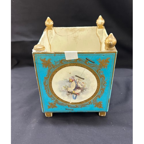 573 - Antique Sevres porcelain planter a/f