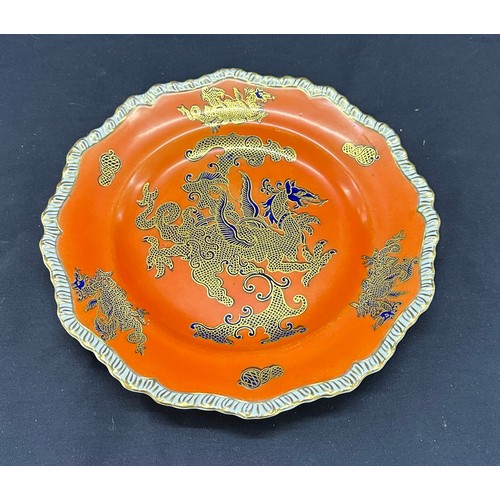 572 - Antique Masons Chinese dragon dinner plate