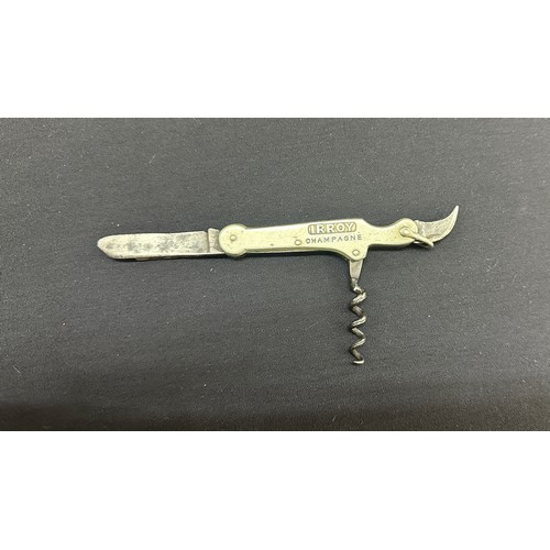 478 - Antique Irroy champagne pocket knife / corkscrew