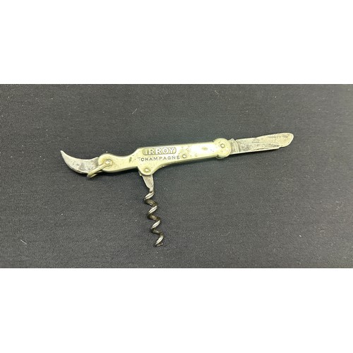 478 - Antique Irroy champagne pocket knife / corkscrew