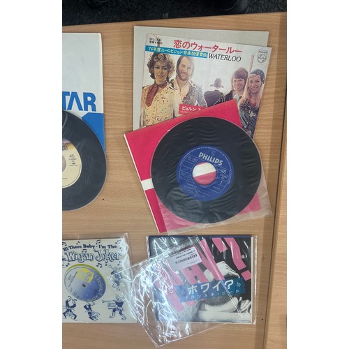 85 - Selection of records, picture discs and Japanese imports to include ABBA, Kiss etc