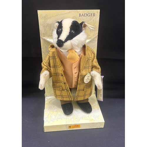 74 - Steiff Wind in the Willow - Badger With Certificate and stand