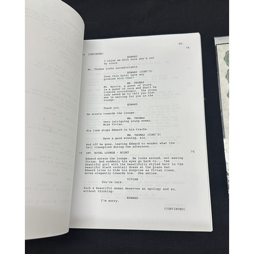 76 - Genuine 'Pretty Woman' signed script by Julia Roberts and Richard Gere with COA from Paramount props... 