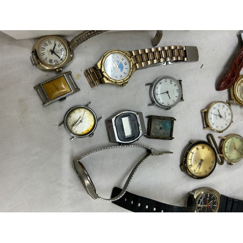 563 - Selection of ladies and gents wrist watches for spares and repairs