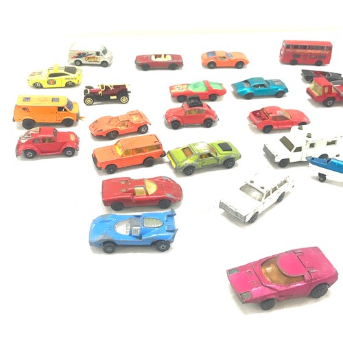 119 - Large selection of vintage diecast cars includes Matchbox, corgi cars etc